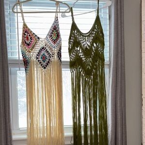 Colorful Crochet Fringe Dress